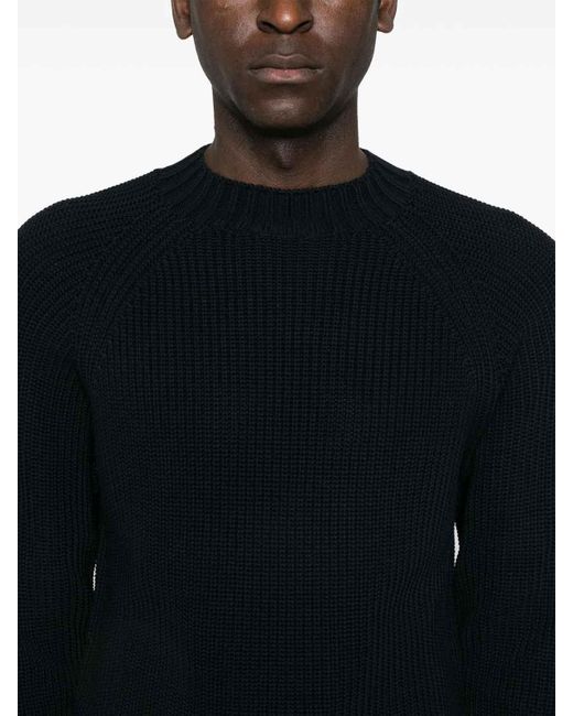 Drumohr Black Long Sleeve Crew-Neck Sweater for men