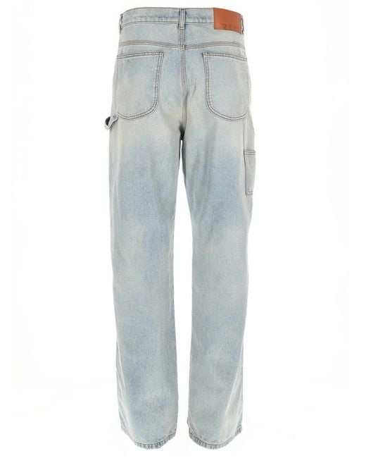 Jeans Con Logo di MSGM in Blue da Uomo