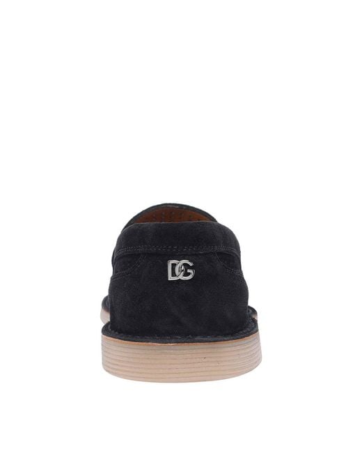 Dolce & Gabbana Black A Loafers for men