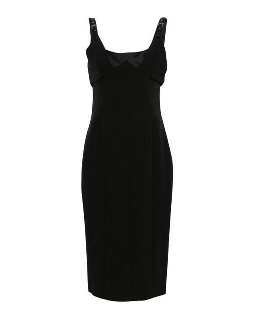 Versace Jeans Couture Black Cady Weave Dress