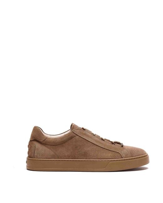Tod's Brown Suede Sneakers for men