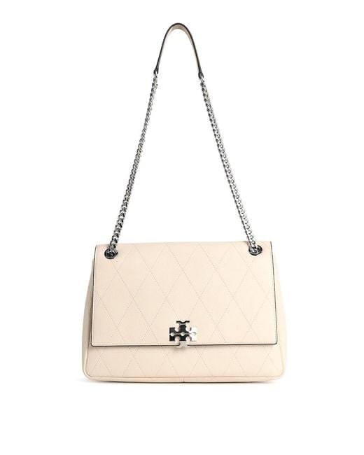 Tory Burch Natural Medium 'Charlie Matelass' Shoulder Bag