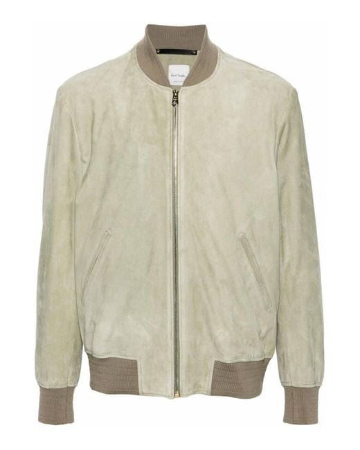 Paul Smith Natural Suede Bomber Jacket for men
