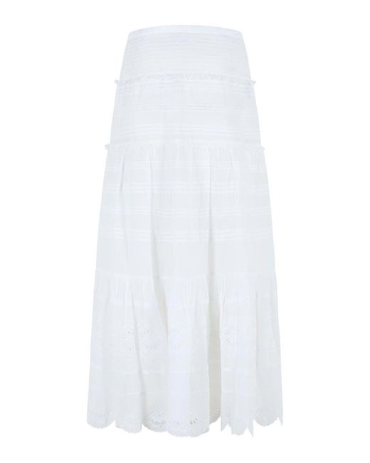 Isabel Marant White Paoline Cotton Skirt