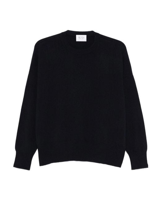 Be You Blue Cashmere Crewneck Sweater