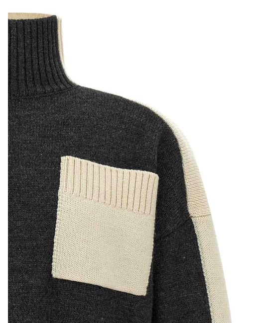 J.W. Anderson Gray Two Tone Sweater for men
