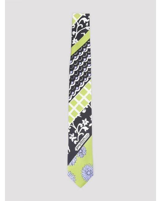 Lanvin Metallic Patchwork Tie for men