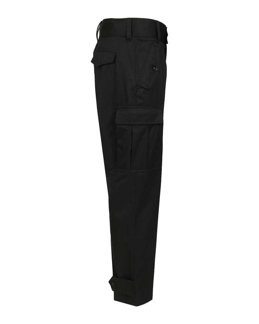 McQueen Black Cargo Pants for men