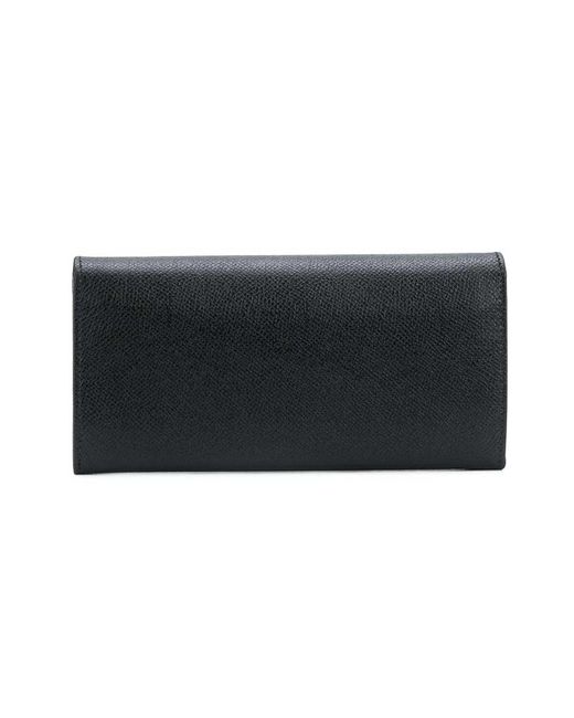Ferragamo Black Gancini Leather Continental Wallet
