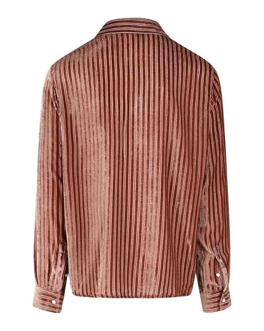 Amiri Pink Viscose And Peach Silk Shirt for men