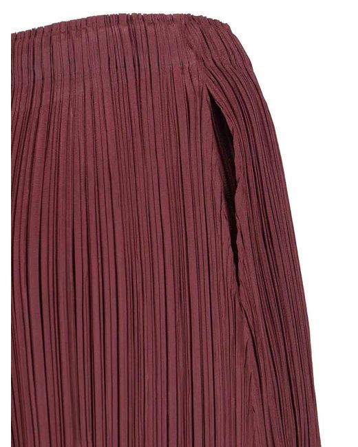 Pleats Please Issey Miyake Red Pleated Trousers
