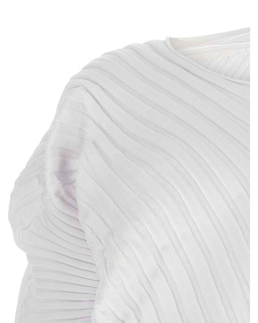 Issey Miyake White Knit (As It Is) Top