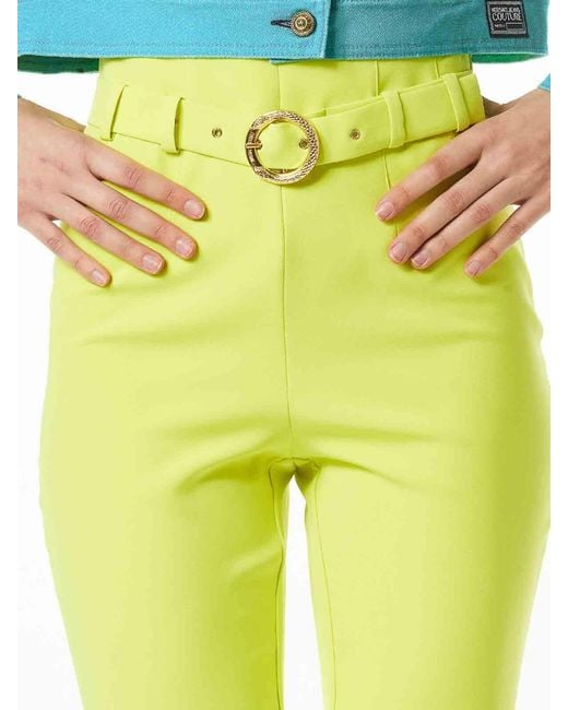 Just Cavalli Yellow Full Trousers Cady