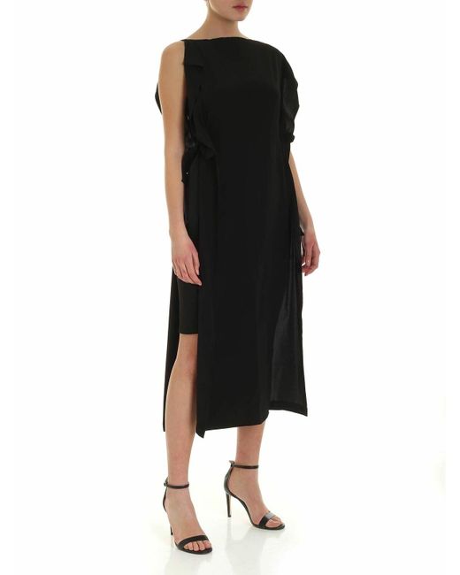 McQ Alexander McQueen Black Haruko Midi Dress
