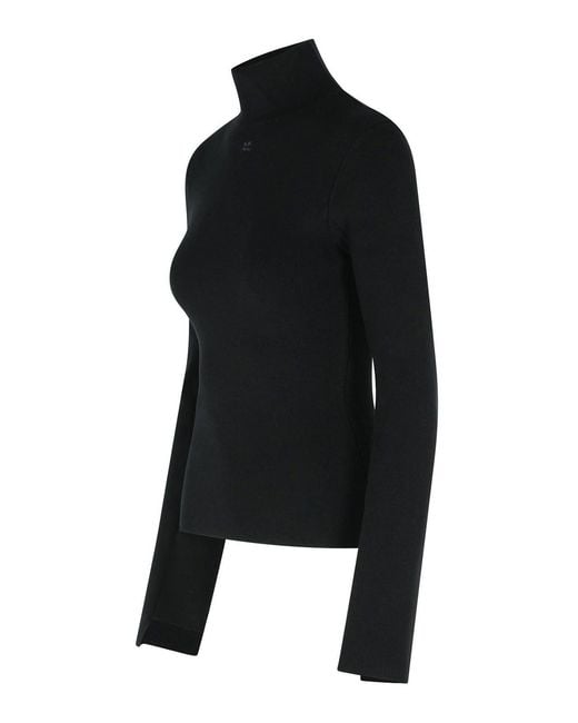 Courreges Black Turtleneck Sweater
