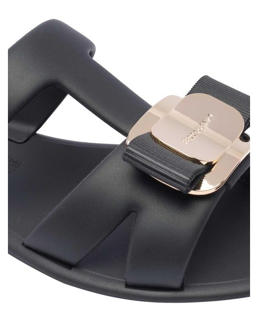 Ferragamo Black Flip Flops