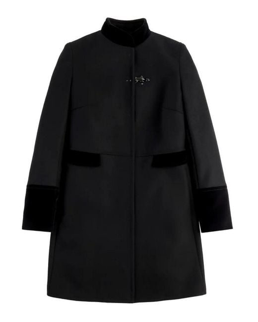Fay Black Single -Breasted Coat