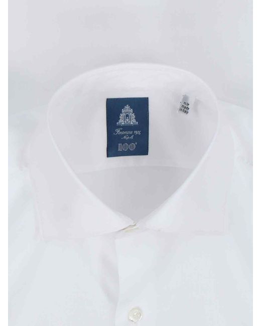 Finamore 1925 White Classic Shirt for men