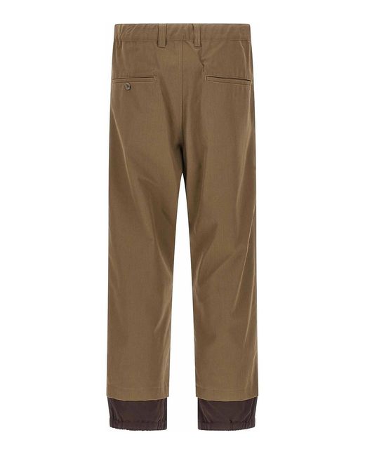 Maison Mihara Yasuhiro Natural Mix Layered Wool Gabardine Pants for men