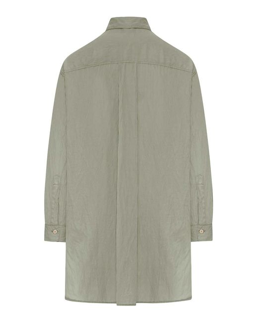 Transit Gray Oversized Linen Shirt