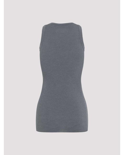 Phoebe Philo Gray Ribbed Tank Top