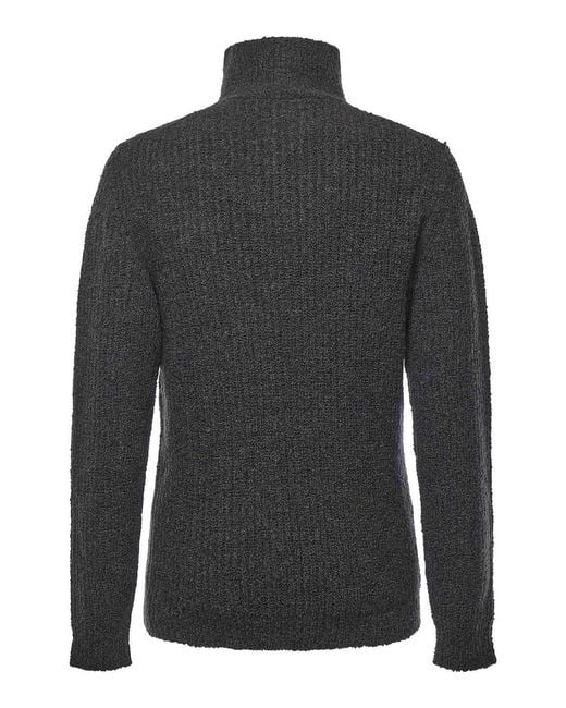 Dolce & Gabbana Gray High-Neck Zip-Up Sweater for men