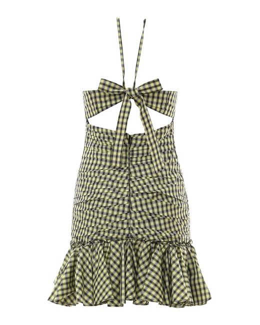Philosophy Di Lorenzo Serafini Green Vichy Print Short Dress