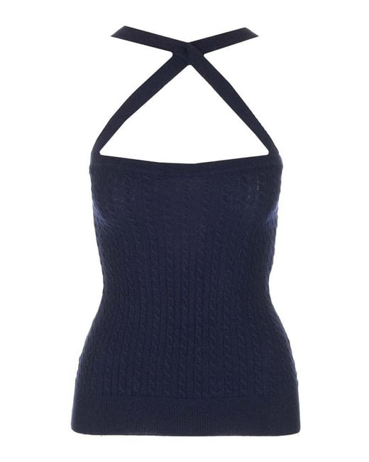 Patou Blue Wool Top