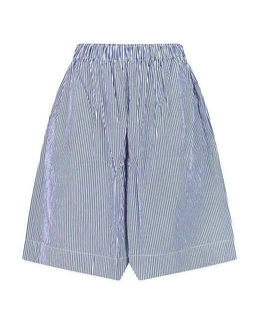 Daniela Gregis Blue Striped Shorts