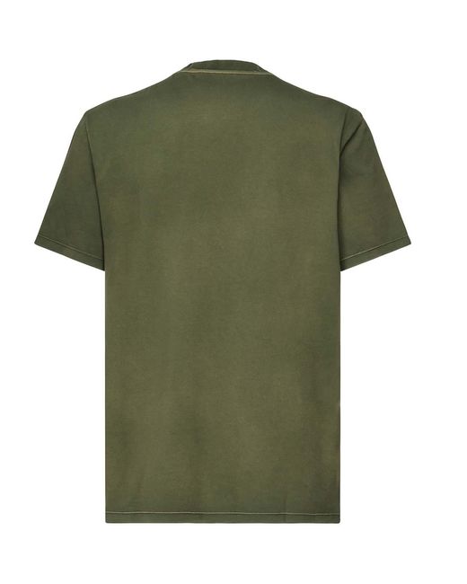 Loewe Green Cotton T-Shirt With Logo for men