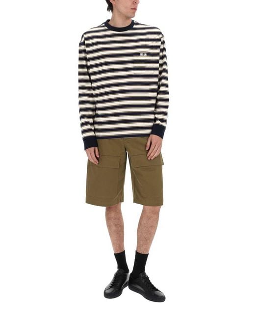 Shorts di MSGM in Green da Uomo