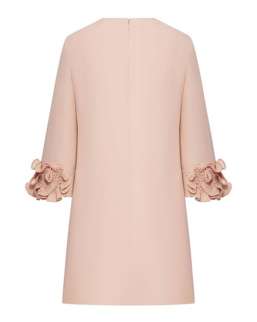 Valentino Garavani Pink Crepe Dress With Rouge
