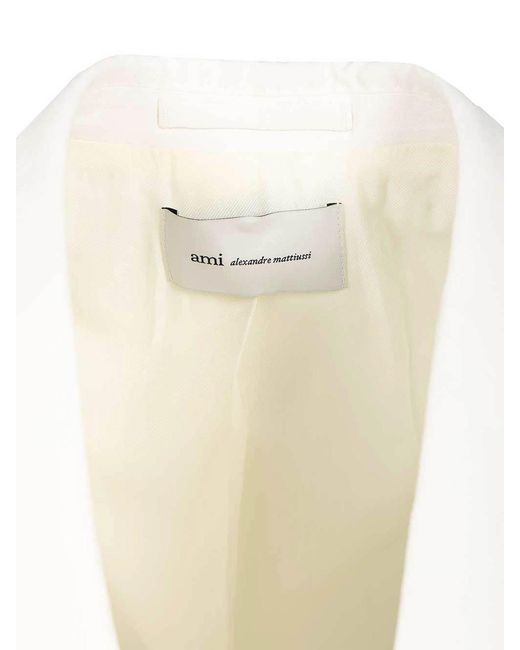 AMI Natural Single-Breasted Jacket for men