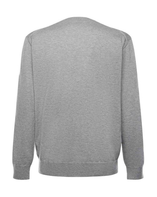 Eleventy Gray Cashmere Sweater for men