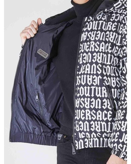 Versace Jeans Couture Black Gothic Logo Jacket for men
