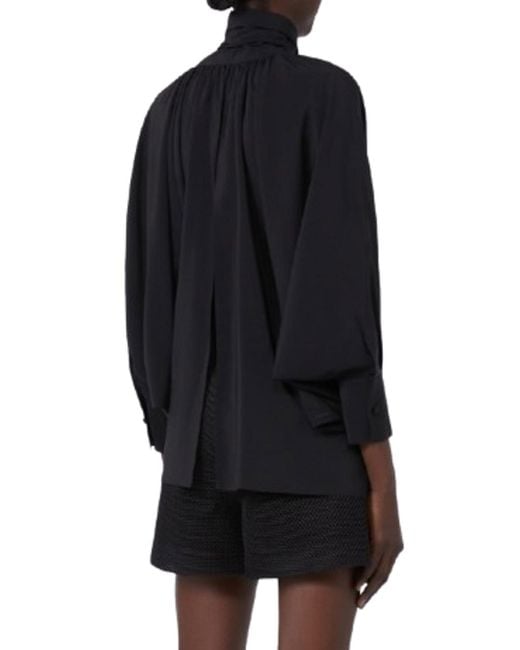 Max Mara Black Loose Blouse