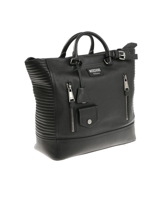 Moschino Black Biker Shopper