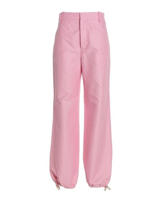 Marni Pink Logo Embroidery Pants