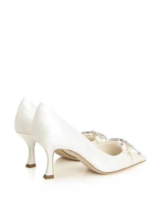 Jimmy Choo White Auria 70 Dcollet