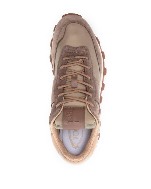 Tod's Pink `1t` Suede And Fabric Sneakers for men