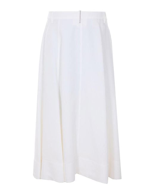Brunello Cucinelli White Skirt