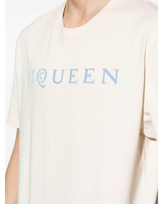 McQueen White T-Shirt Mcqueen Flock for men