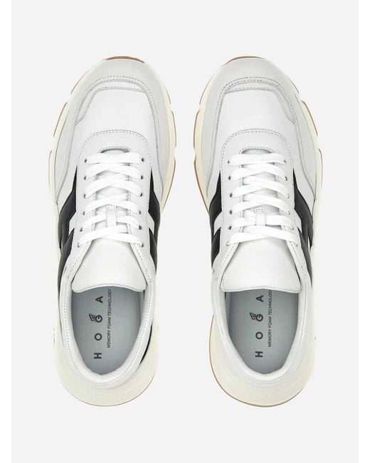 Hogan White Hyperlight Lace-Up Sneakers for men