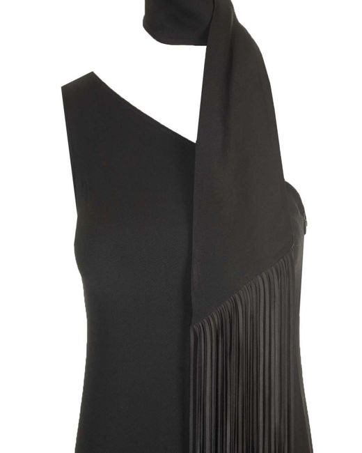 Taller Marmo Black Atlanta One-Shoulder Dress