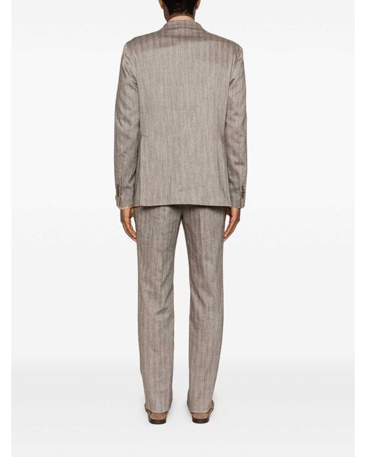 Tagliatore Gray Lightweight Linen Suit for men
