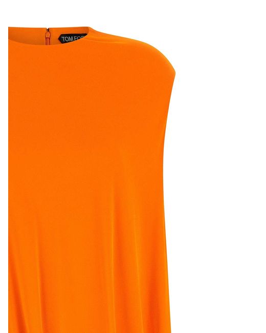 Tom Ford Orange Impossible Asymmetric Cap Top