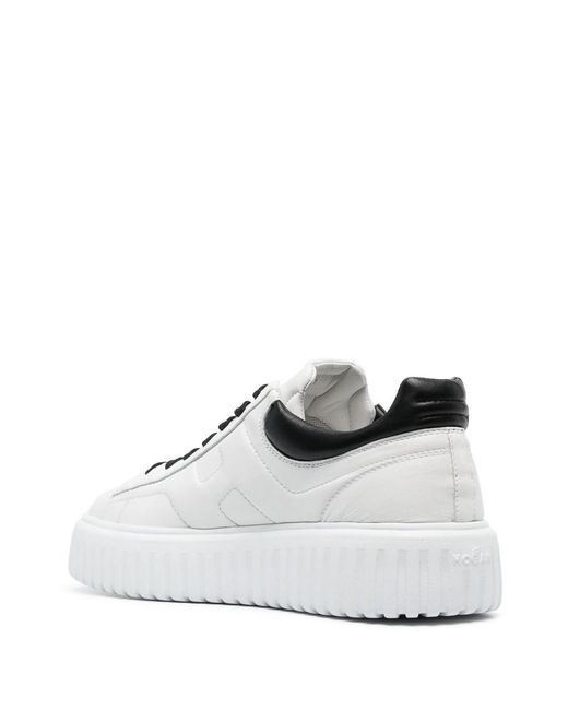 Hogan White H-stripes Low-top Sneakers for men