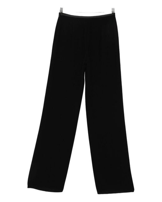 Emporio Armani Black Straight-Leg Trousers