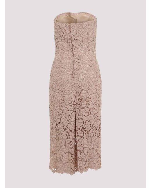 Ermanno Scervino Natural Polyester Midi Dress