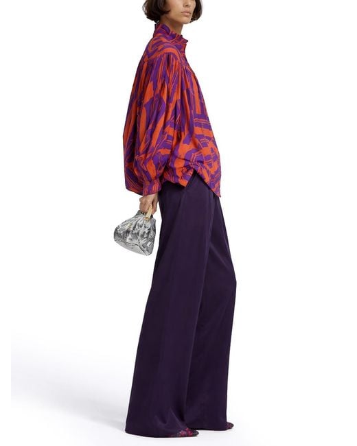 Dries Van Noten Red Catya Blouse